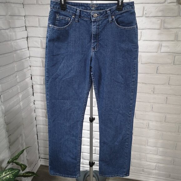 Riders by Lee Ladies Size 10M Relaxed Fit Medium Wash Straight Legs Jeans - Picture 1 of 14